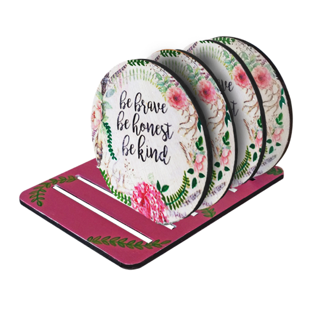 Image Transfer on Round Tea Coasters with Stand DIY Kit by Penkraft
